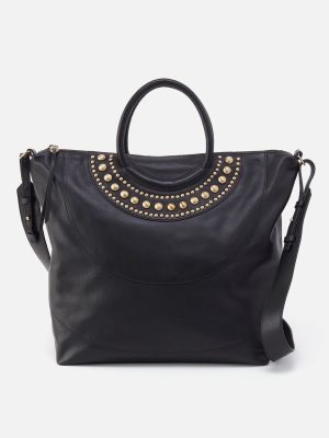 Maggie Satchel In Smooth Leather - Black