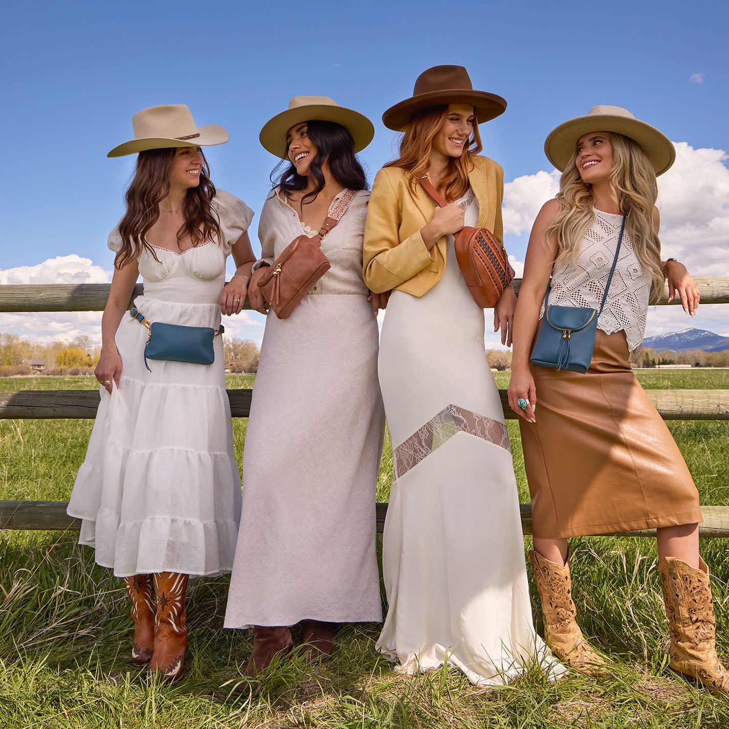 Fern Sling in Smooth Leather with Multi Stitch - Timberline - Image 2