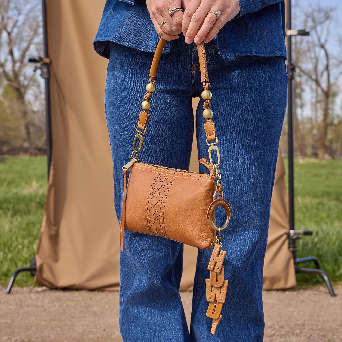Darcy Crossbody in Washed Leather - Harvest Wheat - Image 2
