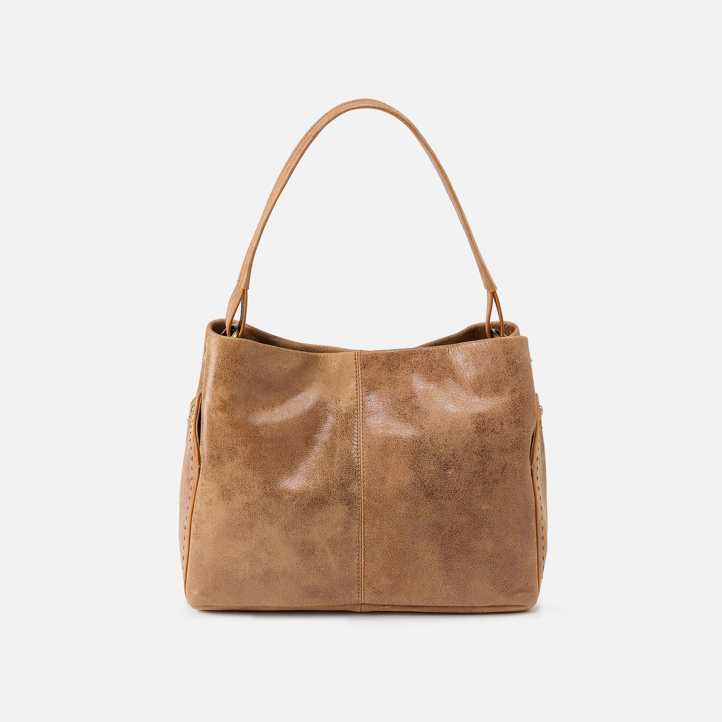 Seneca Shoulder Bag in Buffed Leather - Whiskey