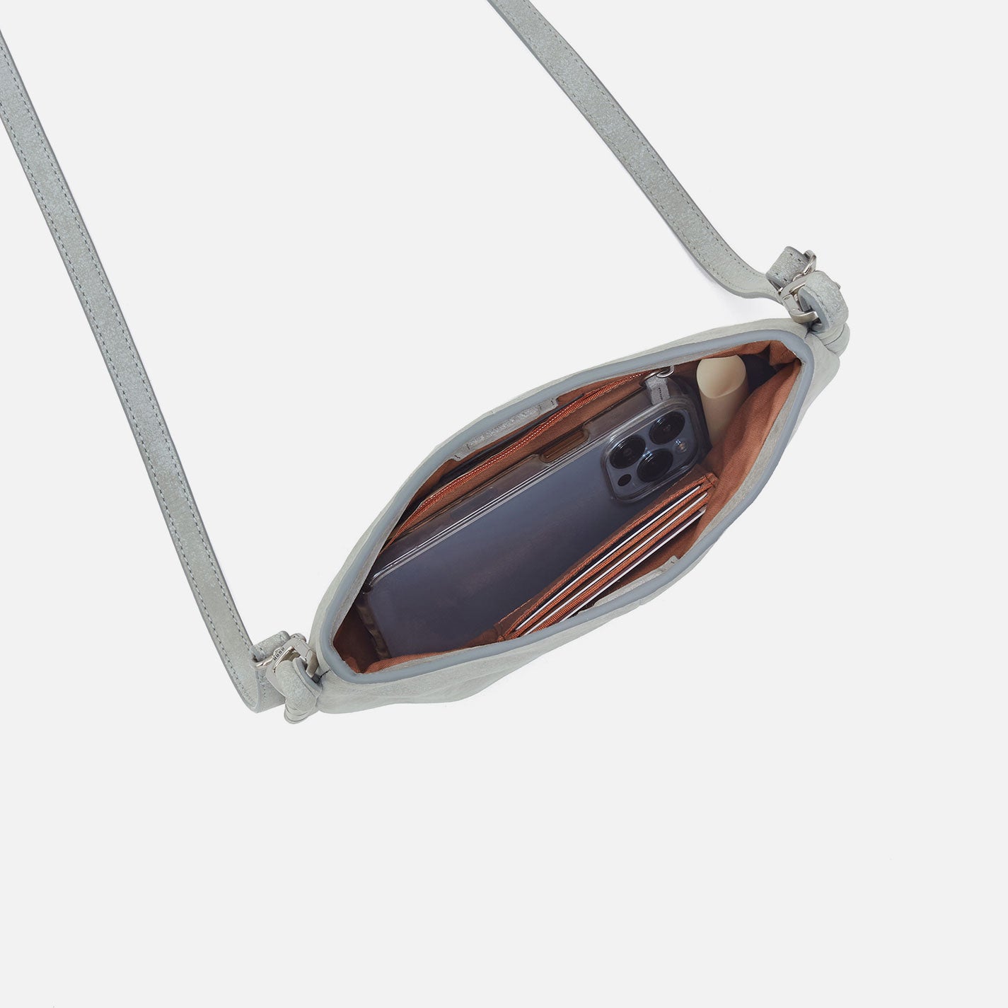 Phoebe Crossbody In Buffed Leather - Misty Harbor - Image 3