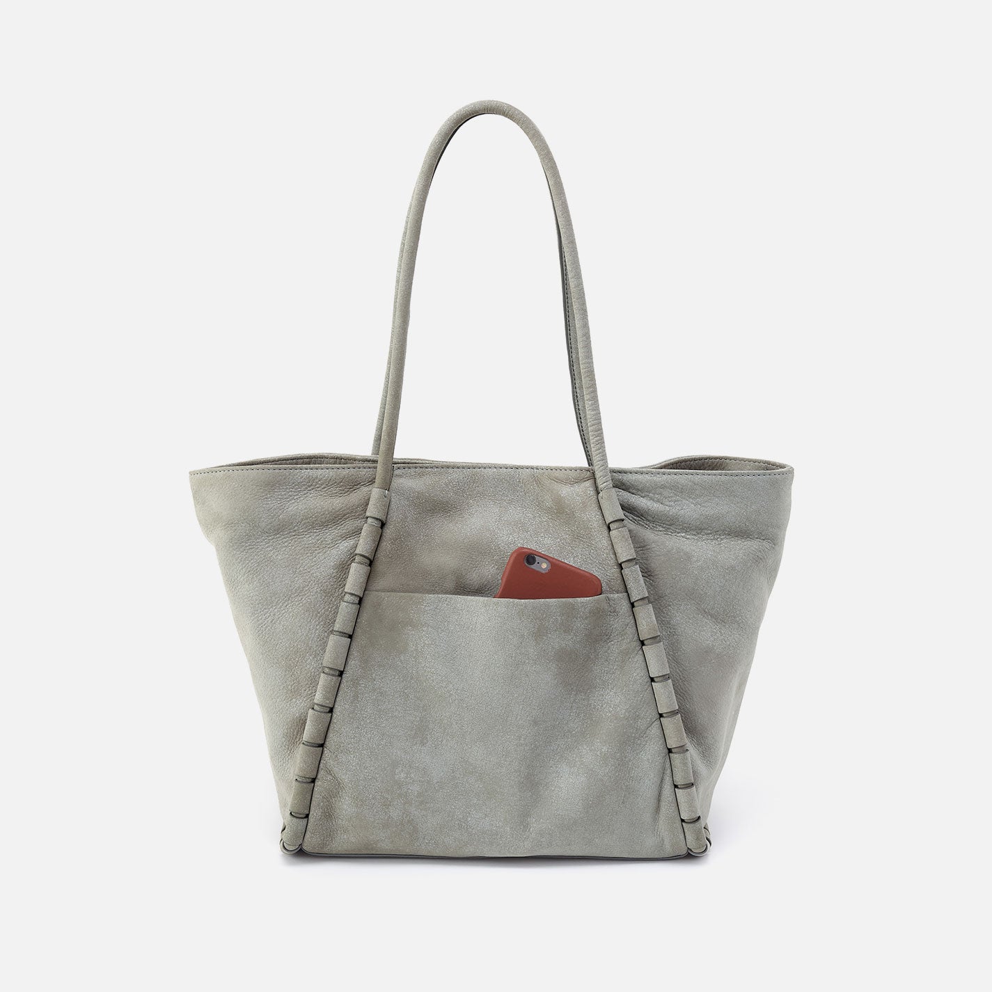 Phoebe Tote In Buffed Leather - Misty Harbor - Image 5