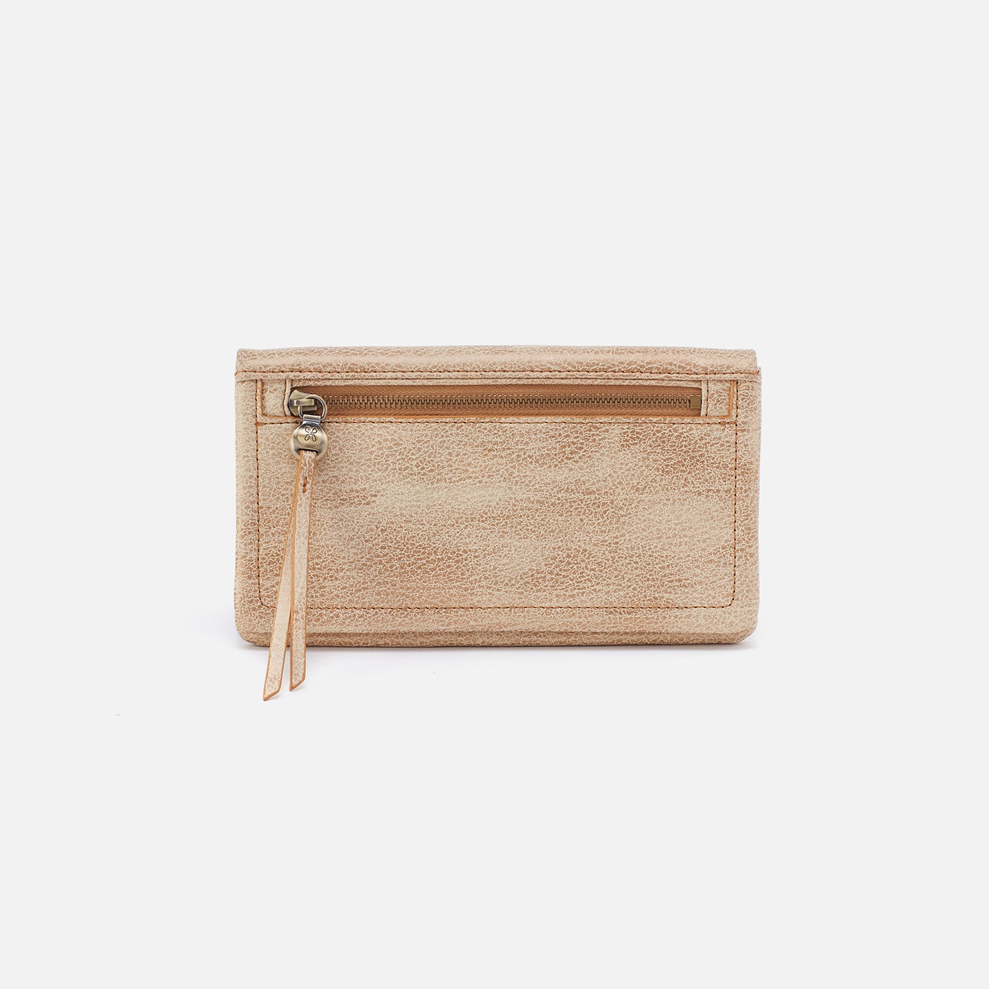 Lumen Continental Wallet in Metallic Leather - Gold Leaf
