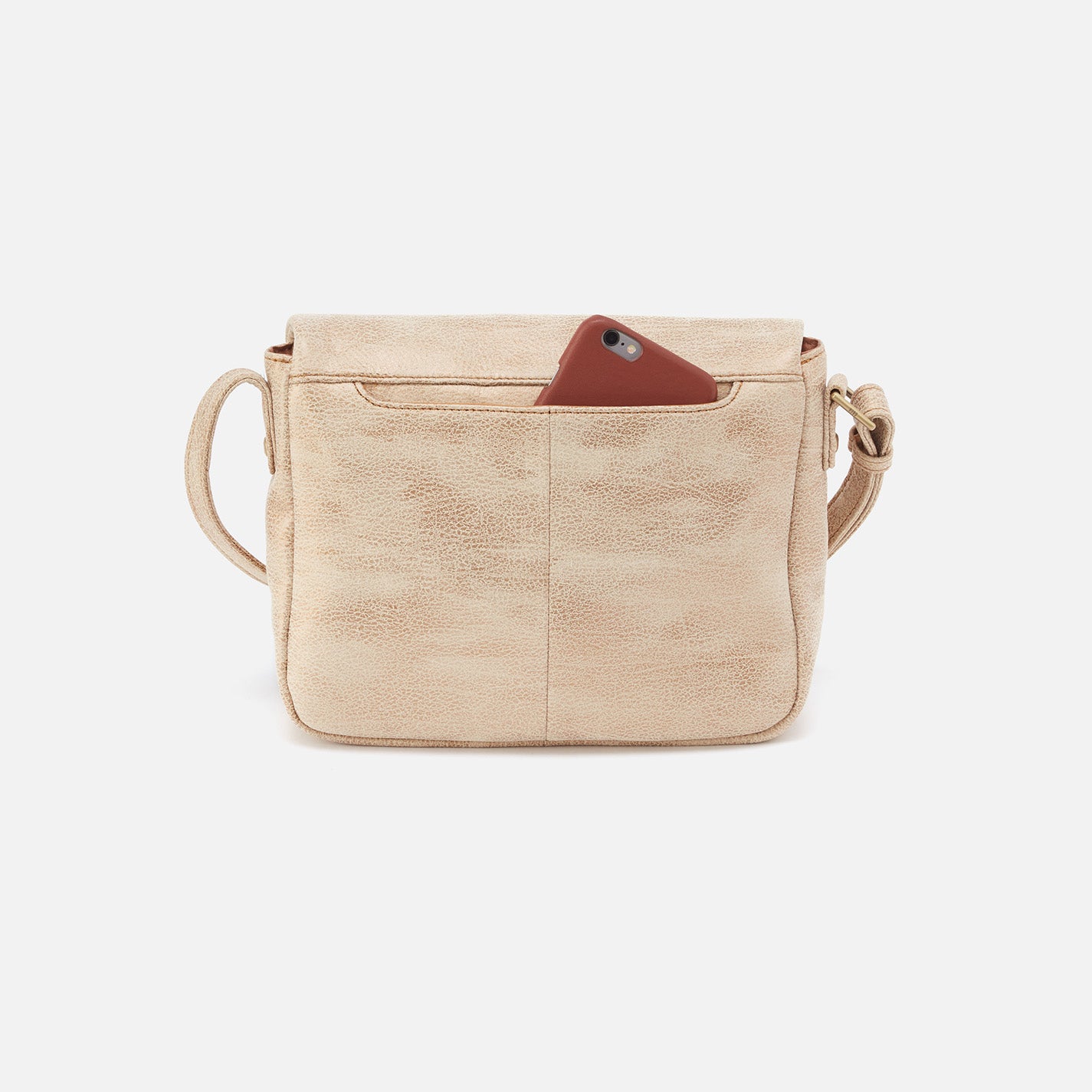 Fern Messenger Crossbody In Metallic Leather - Gold Leaf - Image 4