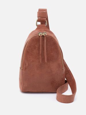 Fern Sling in Buffed Leather - Burnished Saddle