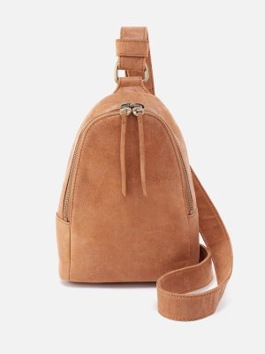 Fern Sling In Buffed Leather - Whiskey