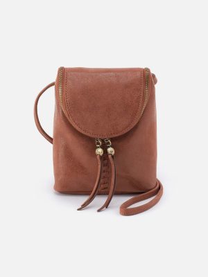 Fern Crossbody in Buffed Leather - Burnished Saddle