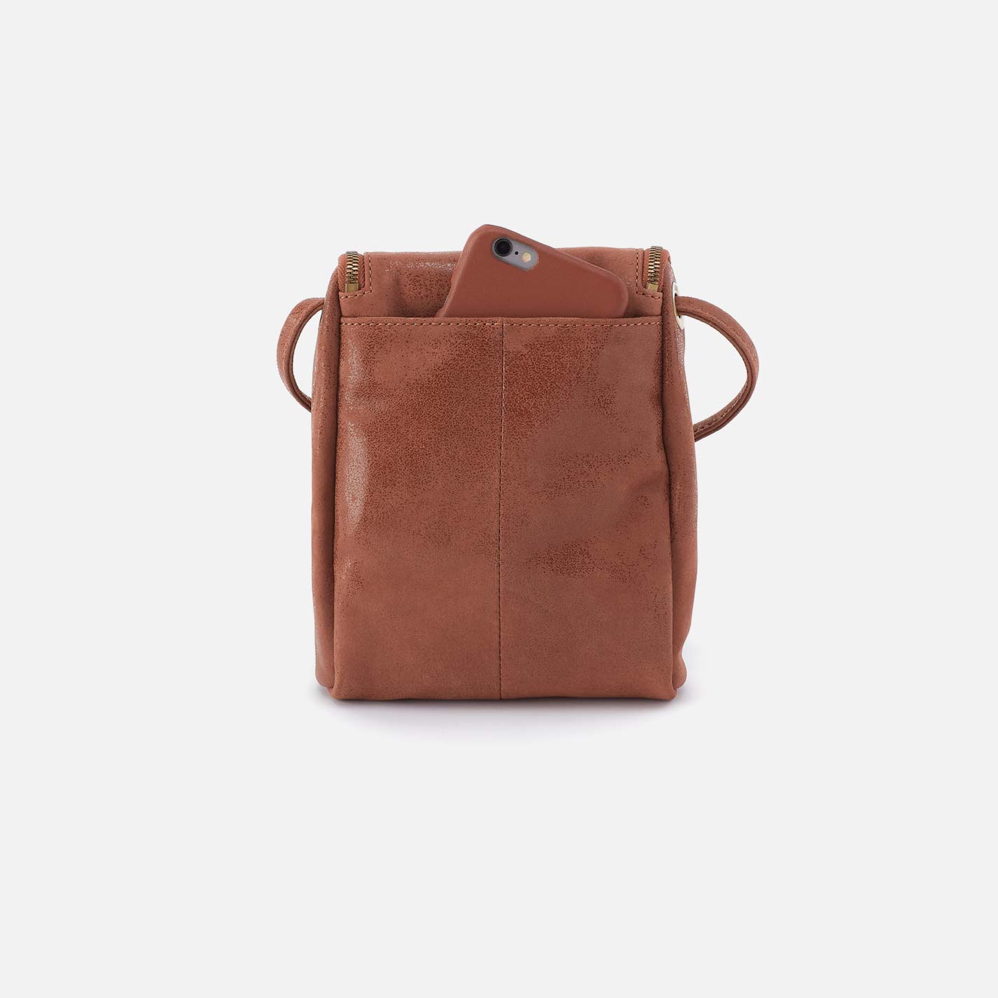 Fern Crossbody in Buffed Leather - Burnished Saddle - Image 4