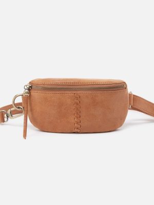 Fern Belt Bag In Buffed Leather - Whiskey