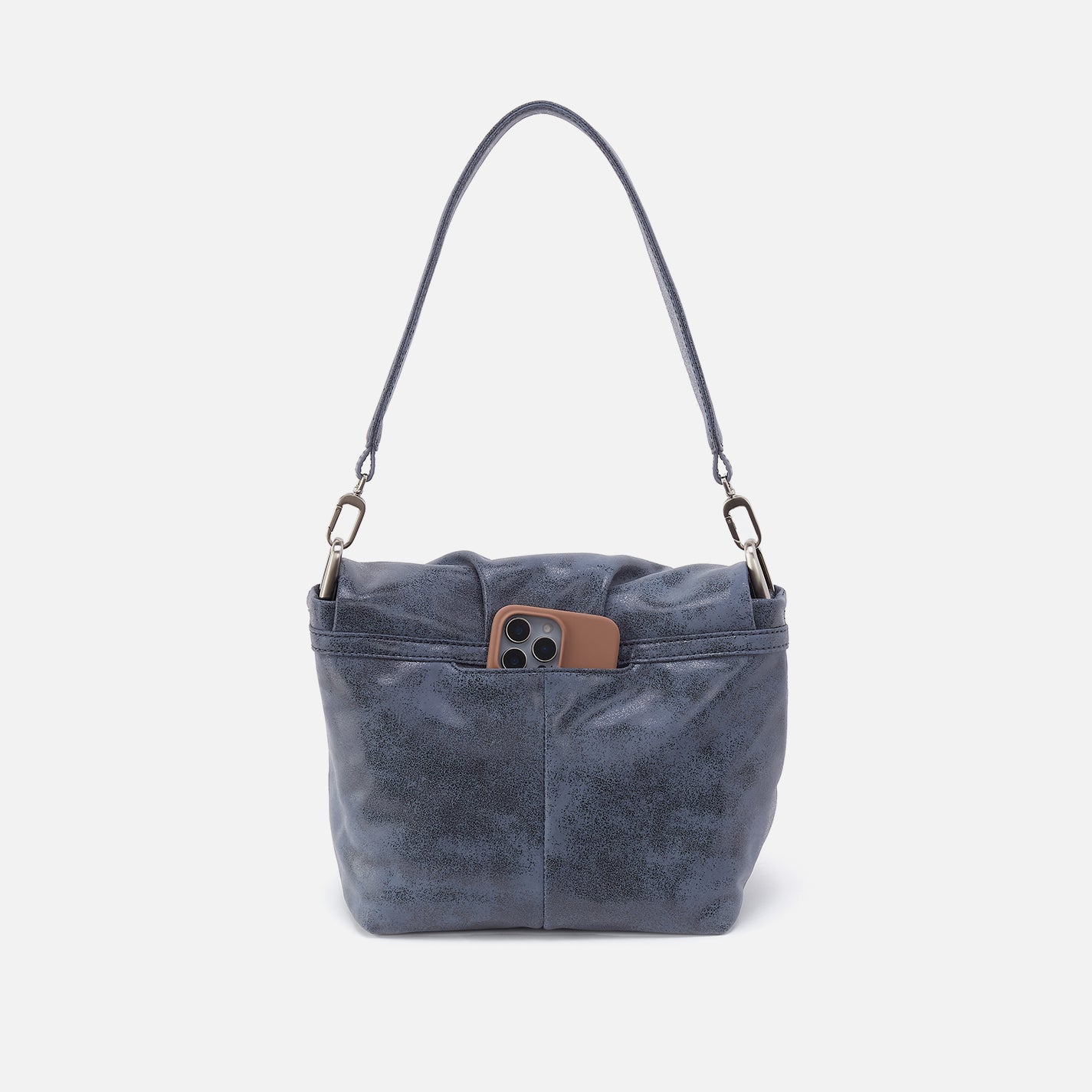 Harley Convertible Shoulder Bag in Buffed Leather - Indigo Sky - Image 4