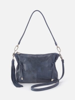 Kori Crossbody in Buffed Leather - Indigo Sky
