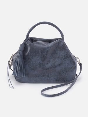 Darling Small Satchel in Buffed Leather - Indigo Sky