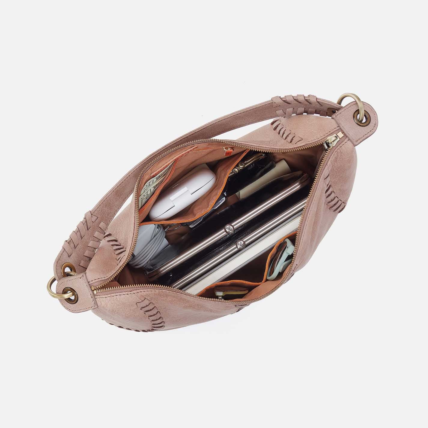 Opal Shoulder in Buffed Leather - Hazel - Image 4