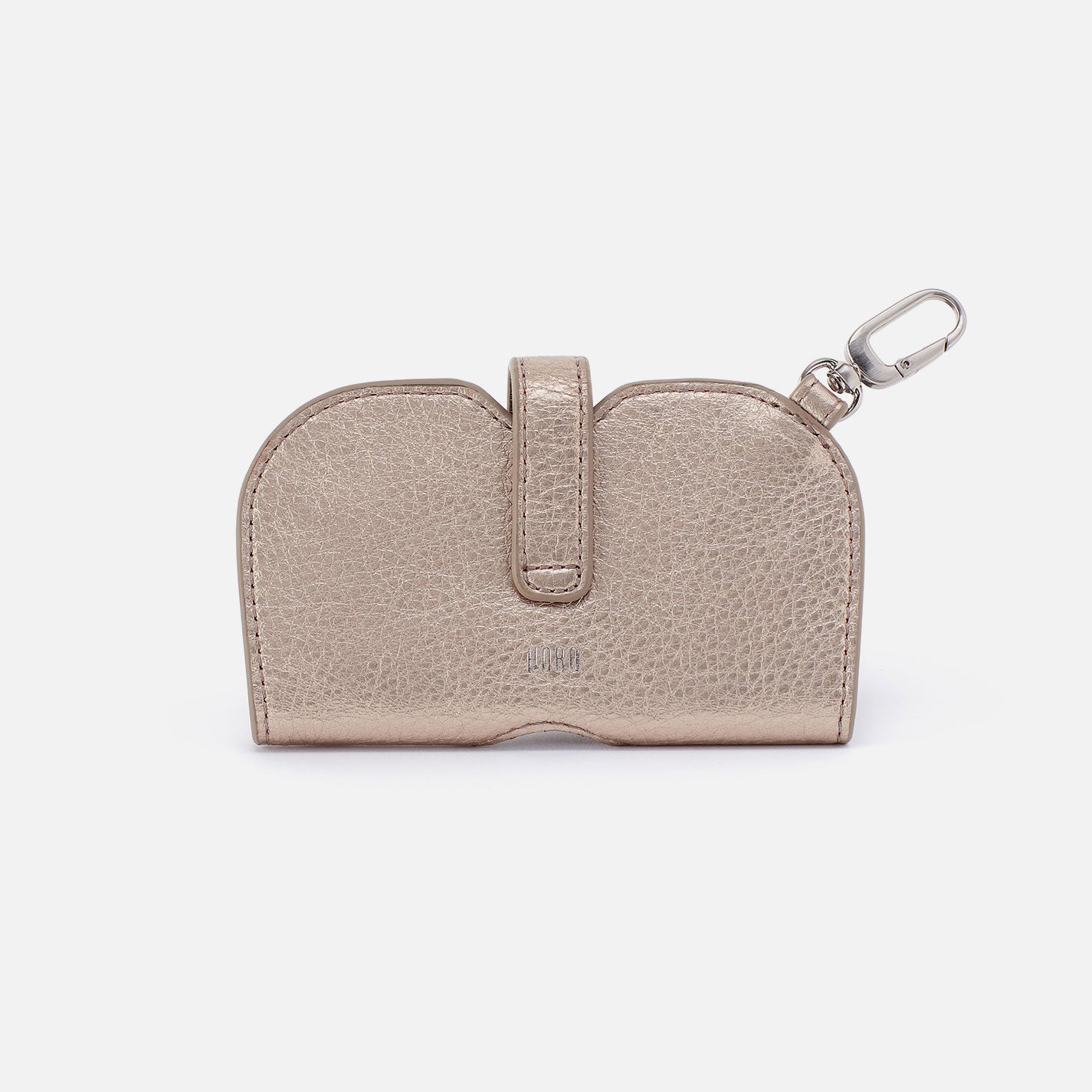 Blink Glasses Holder In Metallic Leather - Cameo Quartz - Image 4