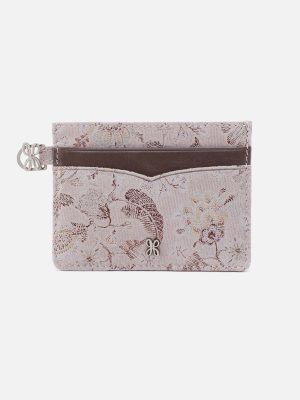 Charmed Card Case in Printed Leather - Mystic Bloom