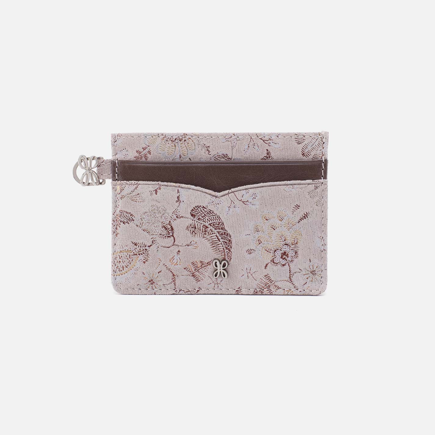 Charmed Card Case in Printed Leather - Mystic Bloom