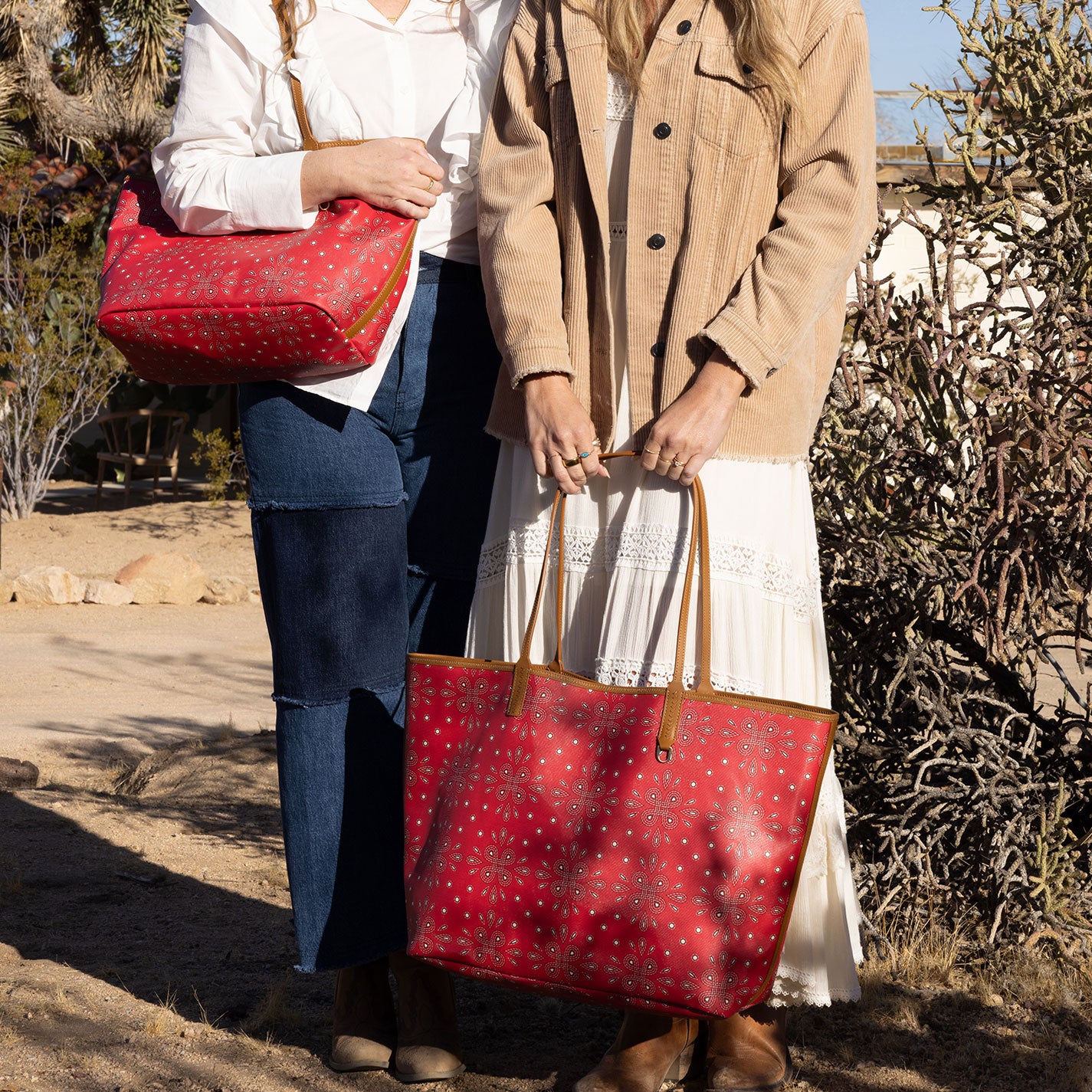 All That Tote Large In Coated Canvas - Red Journey Bandana - Image 2