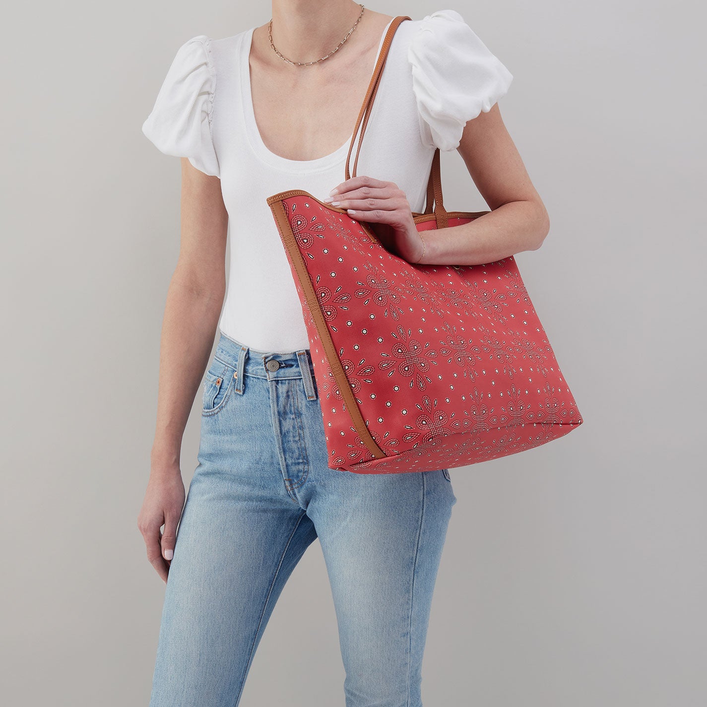 All That Tote Large In Coated Canvas - Red Journey Bandana - Image 3