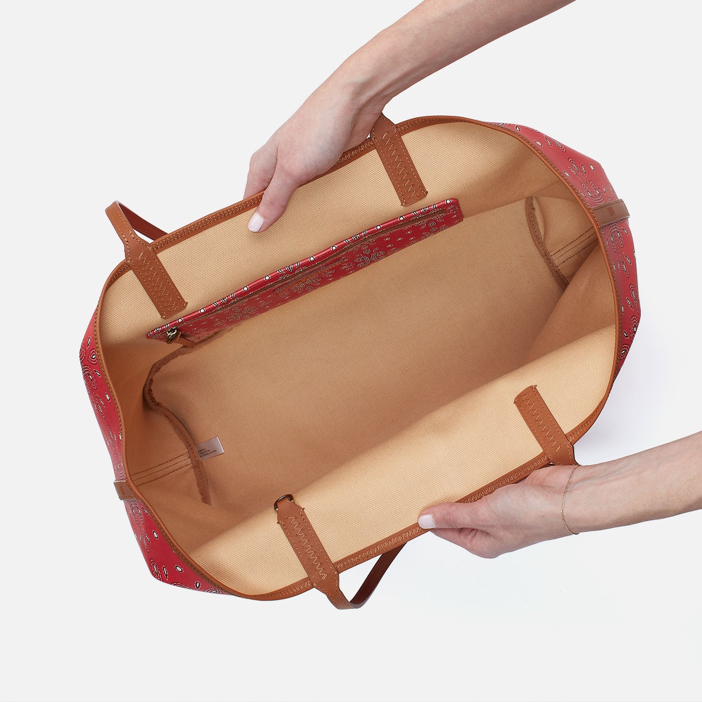 All That Tote Large In Coated Canvas - Red Journey Bandana - Image 4