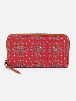 Soma Large Wallet In Coated Canvas - Red Journey Bandana