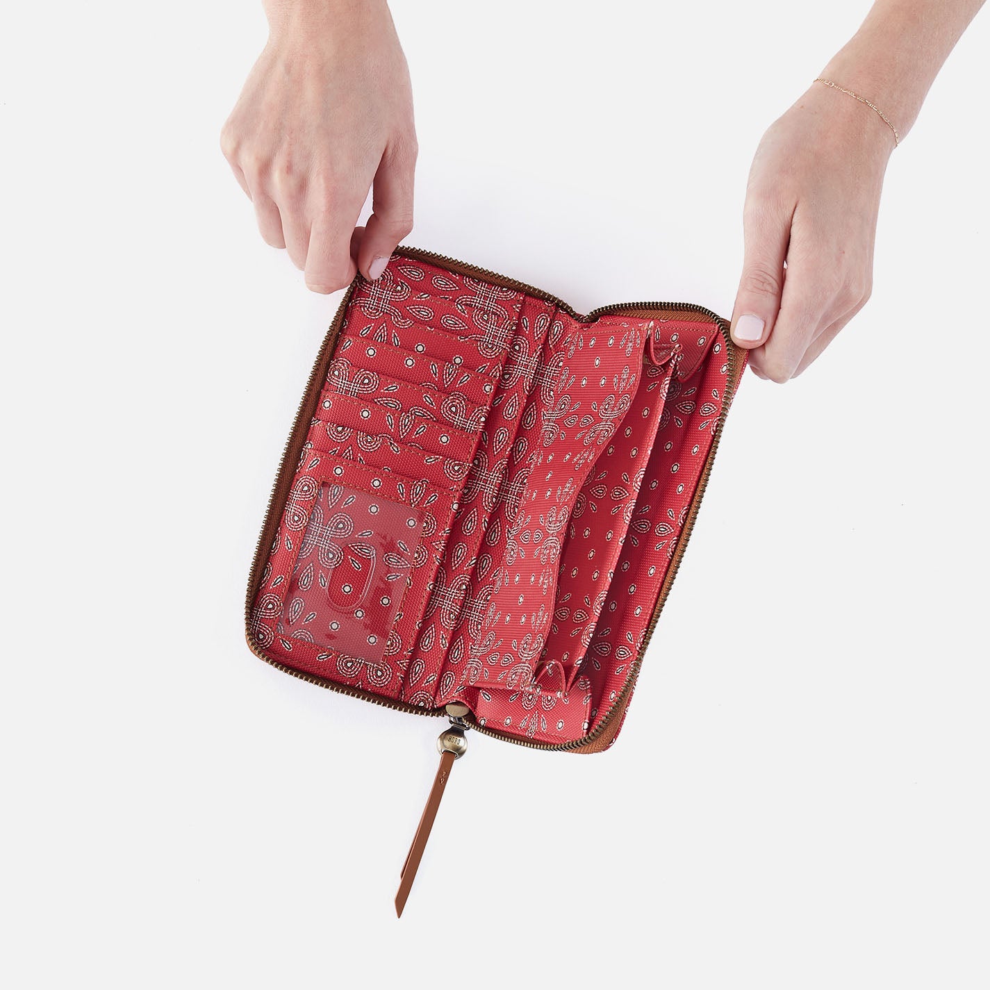 Soma Large Wallet In Coated Canvas - Red Journey Bandana - Image 2