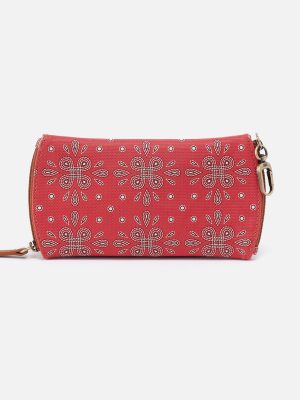 Spark Double Eyeglass Case In Coated Canvas - Red Journey Bandana