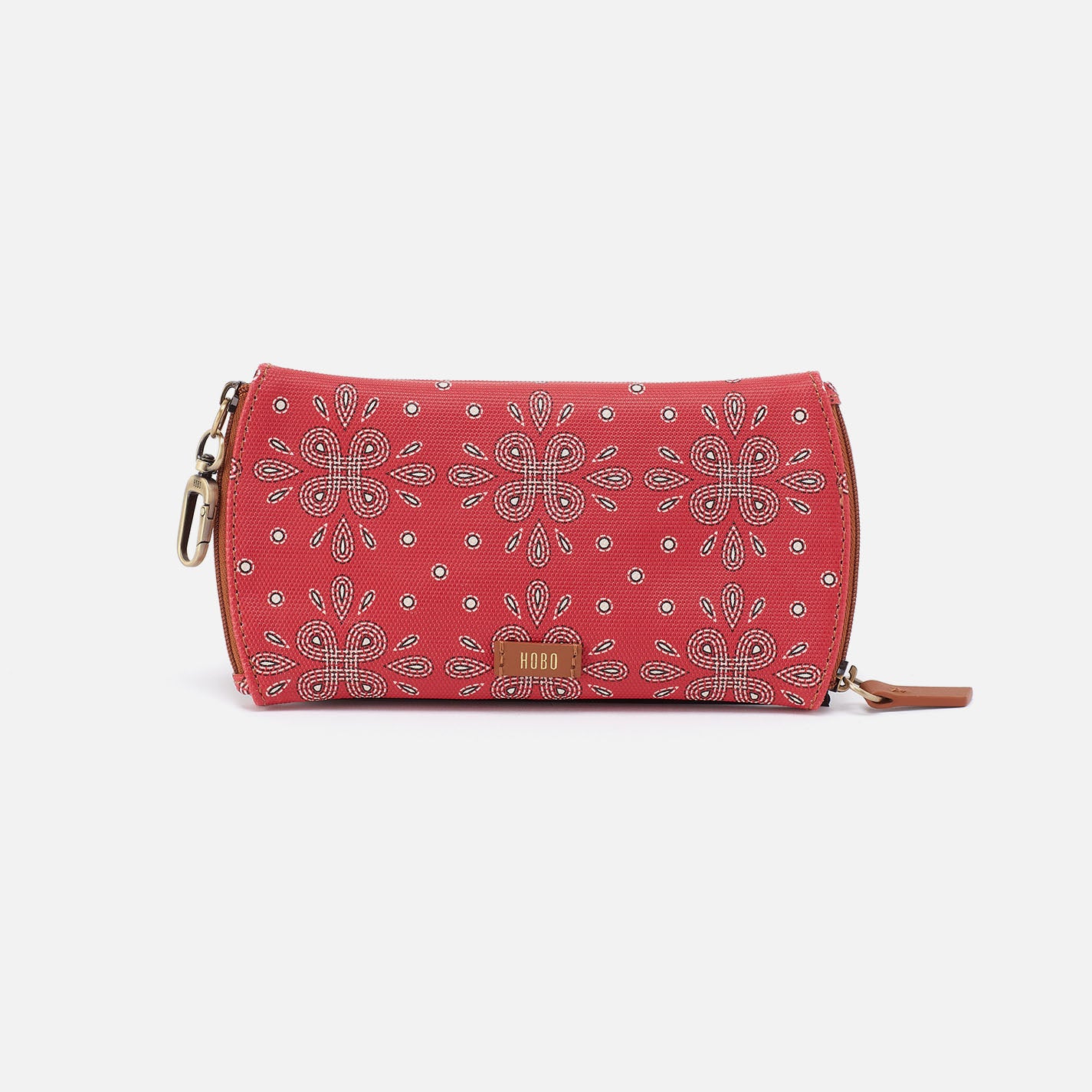 Spark Double Eyeglass Case In Coated Canvas - Red Journey Bandana - Image 3