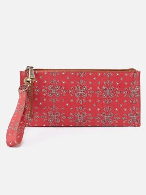 Vida Wristlet In Coated Canvas - Red Journey Bandana