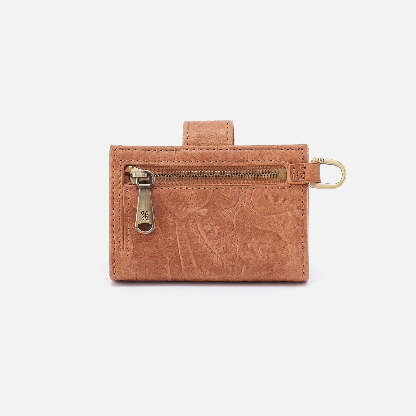 Jean Accordion Card Case In Tooled Embossed Leather - Saddle Tooled Emboss - Image 3