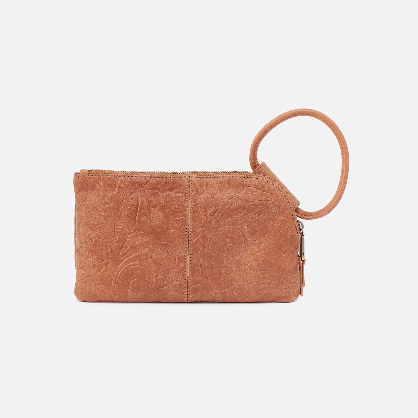 Sable Wristlet In Tooled Embossed Leather - Saddle Tooled Emboss - Image 5