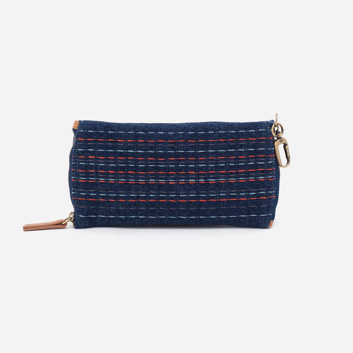 Spark Double Eyeglass Case In Denim Fabric - Dark Denim