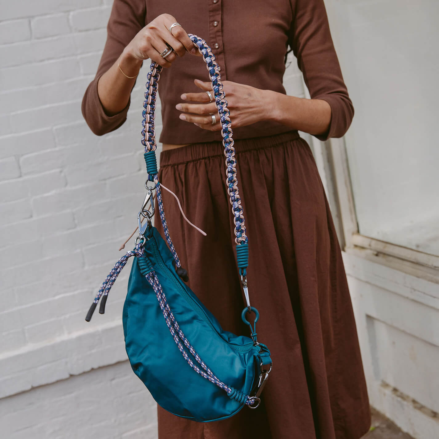 GO-TIME Strap in Poly nylon cording - Teal Multi - Image 2