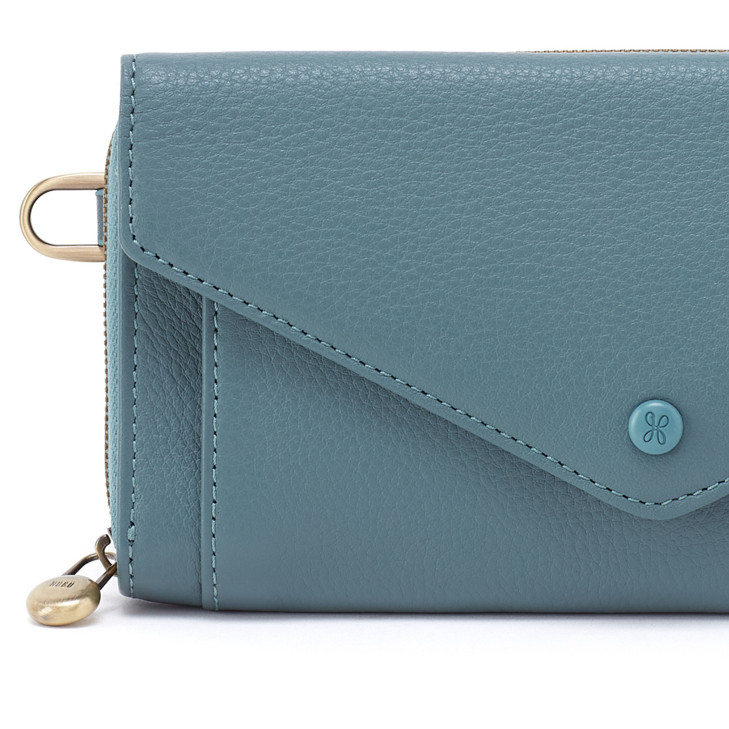 Goldie Large Wallet in Pebbled Leather - Agave Leaf - Image 2