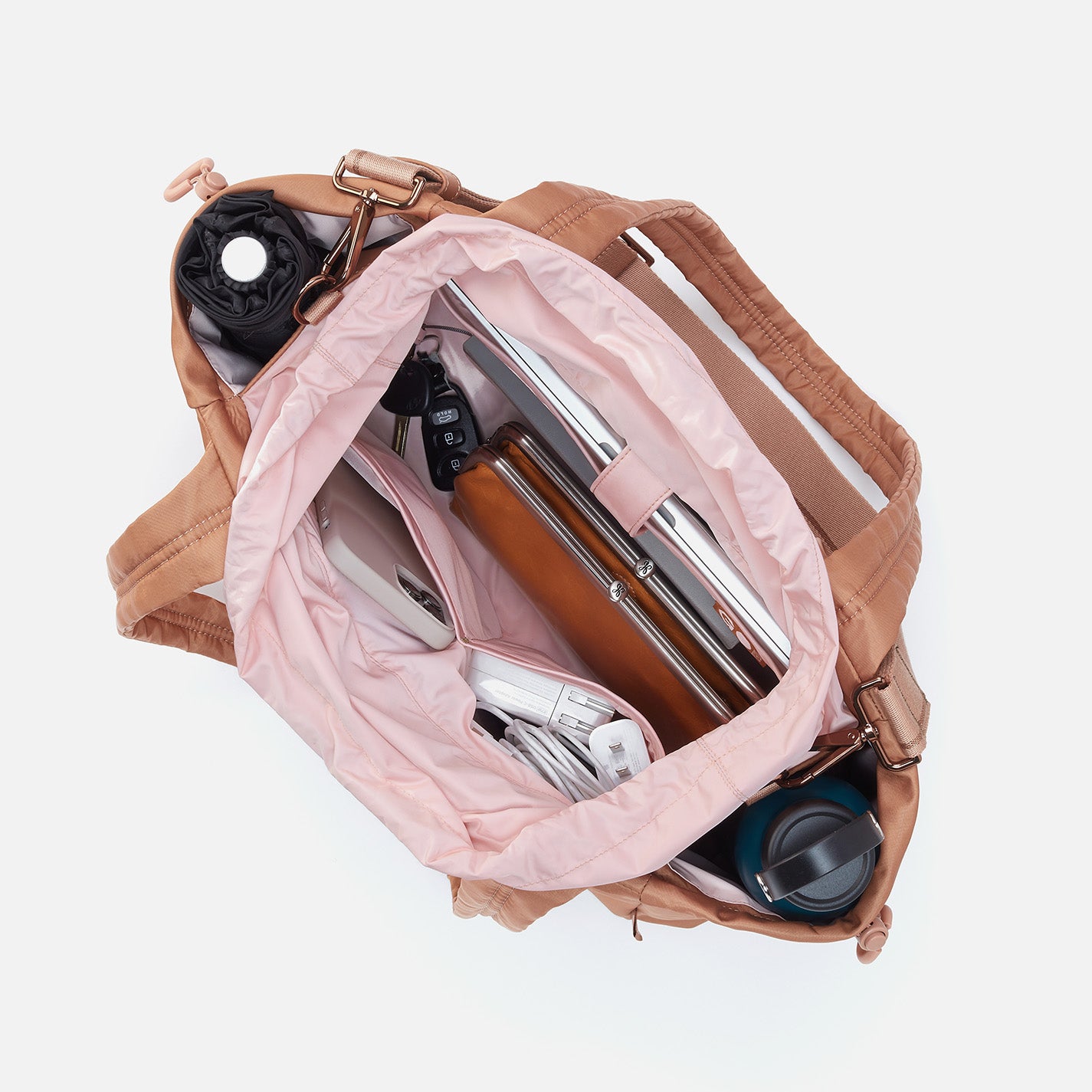 ALL IN ONE Tote in CaRefiber recycled nylon - Dune - Image 3