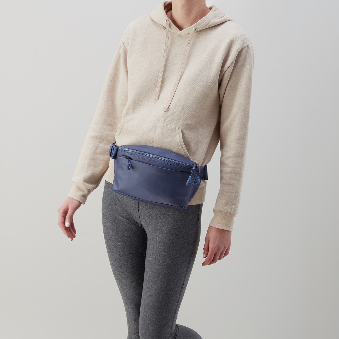 BE HOLD Belt Bag in CaRefiber recycled nylon - Jet - Image 9