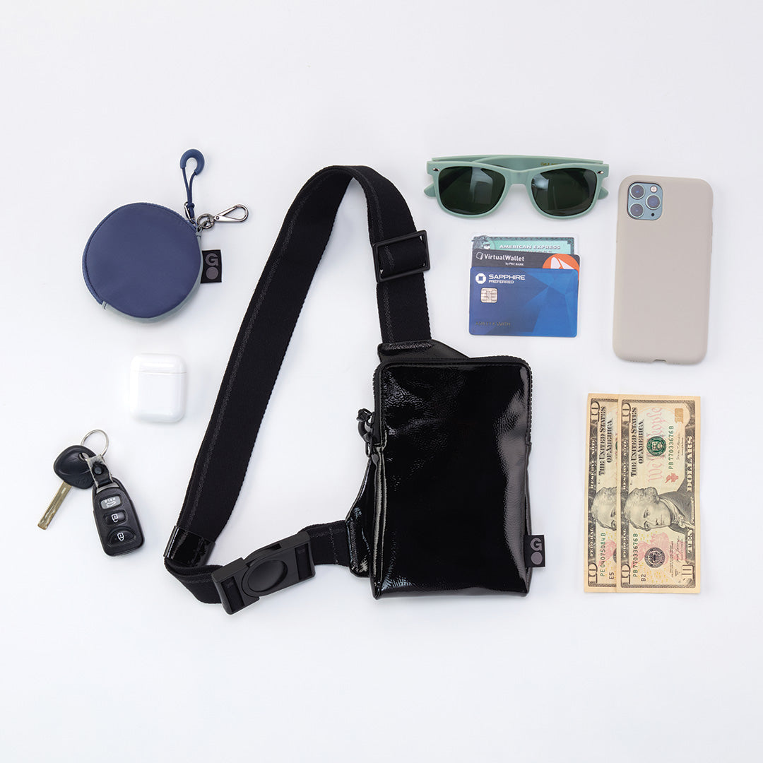 DIALED IN Phone Bag in EverShine nylon - Quicksilver Metallic - Image 7