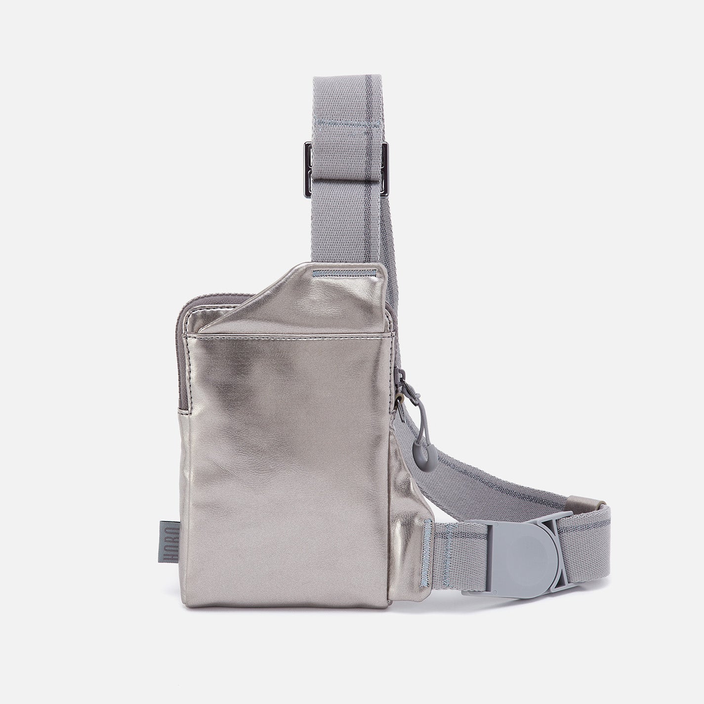DIALED IN Phone Bag in EverShine nylon - Quicksilver Metallic - Image 6