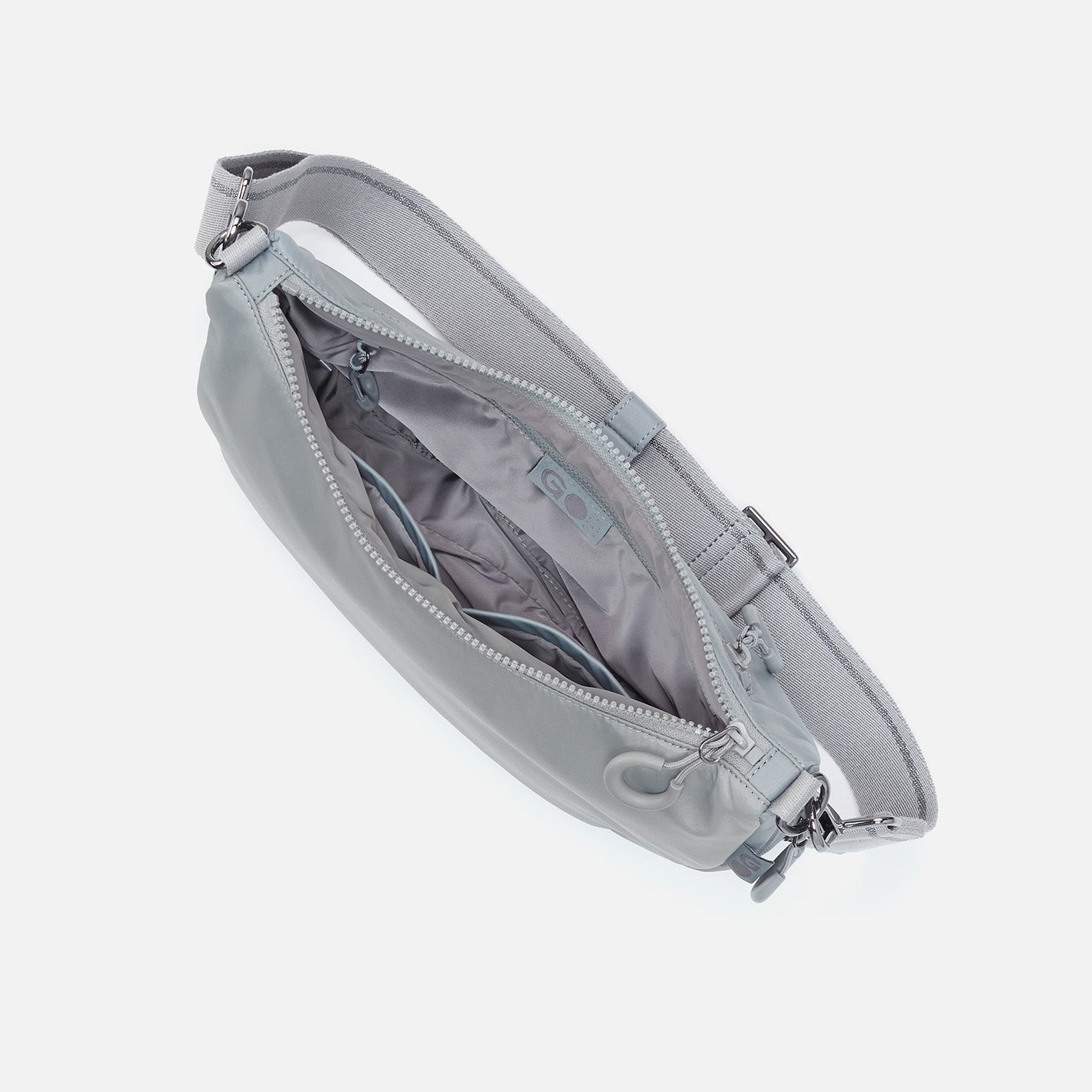 EVERY WEAR Crossbody in CaRefiber recycled nylon - Stone - Image 4