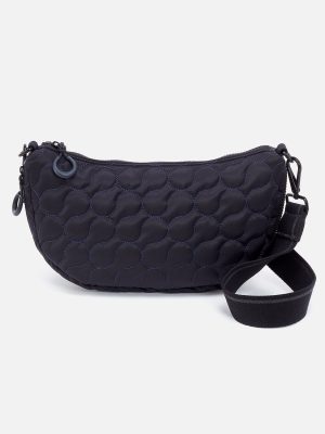 EVERY WEAR Quilted Crossbody in CaRefiber recycled nylon - Jet with Ocean Quilt