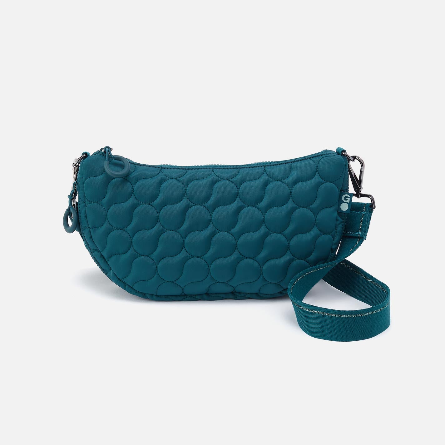 EVERY WEAR Quilted Crossbody in CaRefiber recycled nylon - Teal
