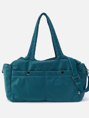 GET AWAY Duffle in CaRefiber recycled nylon - Teal