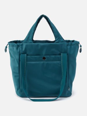 PLACES TO GO Tote in CaRefiber recycled nylon - Teal