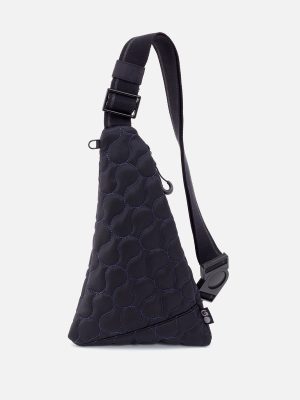 SURE THING Quilted Sling in CaRefiber recycled nylon - Jet With Ocean Quilt