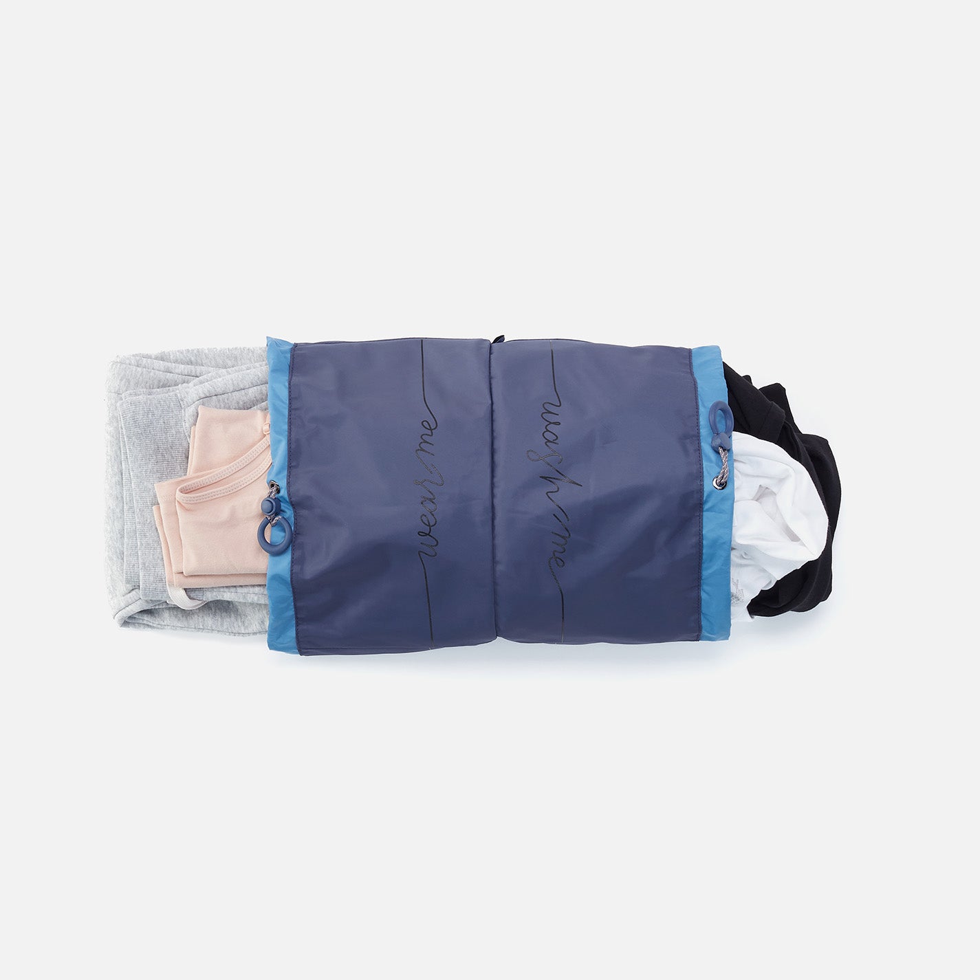 WEAR ME > WASH ME Pack Sack in CaRefiber recycled nylon - Ocean - Image 3