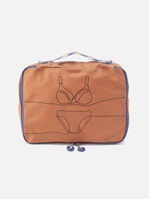 SET TO GO Packing Cube Medium in CaRefiber recycled nylon - Dune