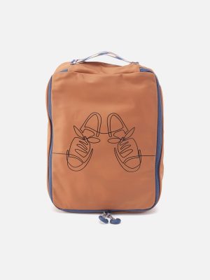 SET TO GO Shoe Packing Cube in CaRefiber recycled nylon - Dune