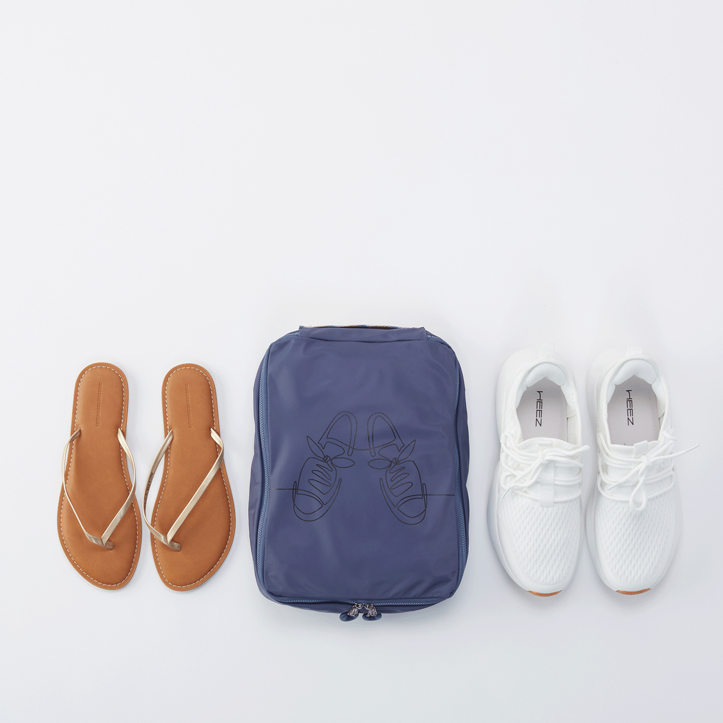 SET TO GO Shoe Packing Cube in CaRefiber recycled nylon - Lotus - Image 6