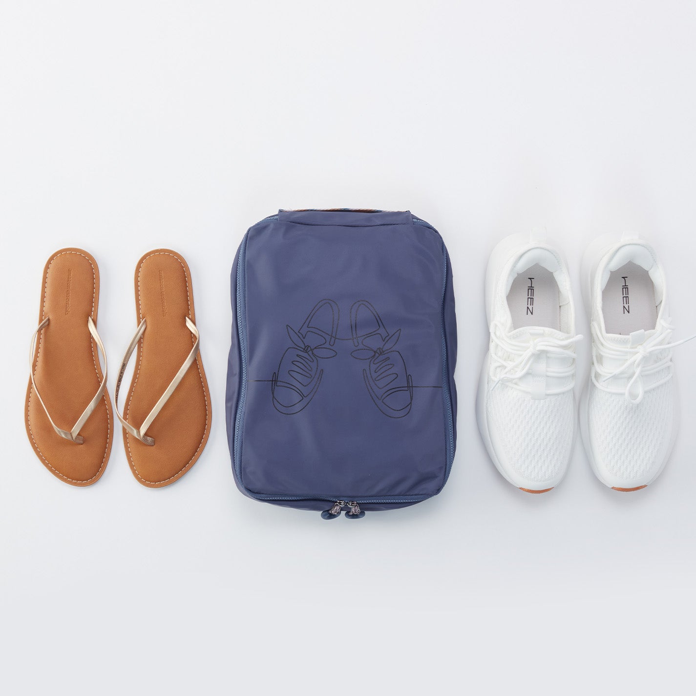 SET TO GO Shoe Packing Cube in CaRefiber recycled nylon - Lotus - Image 7