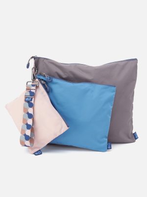 TAKE IT EASY Wristlet Set in PackLite Nylon - Poly Hue