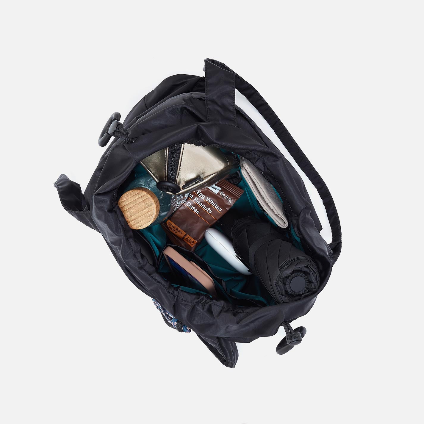 EASY DRAW Tote in CaRefiber recycled nylon - Lotus - Image 3